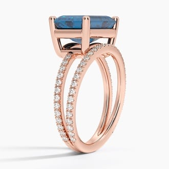 Revelry London Blue Topaz and Diamond Cocktail Ring