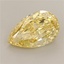 5.54 Ct. Fancy Vivid Yellow Pear Lab Grown Diamond