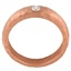 Hammered Rose Gold Band with Flush-Set Diamond, smallside view