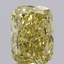 2.87 Ct. Fancy Intense  Yellow Cushion Lab Grown Diamond