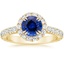 18K Yellow Gold Sienna Halo Three-Quarter Coverage Diamond Ring (3/4 ct. tw.), smalltop view