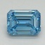 1.50 Ct. Fancy Vivid Blue Emerald Lab Grown Diamond