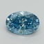 1.51 Ct. Fancy Vivid Blue Oval Lab Grown Diamond