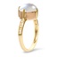 The Blossom Ring, smalltop view on a hand