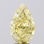 4.19 Ct. Fancy Yellow Pear Lab Grown Diamond