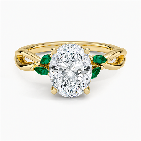 Engagement Ring With Emeralds