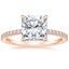 14K Rose Gold Viviana Half Coverage Diamond Ring, smalltop view