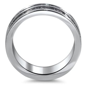 Custom Purple Sapphire Wedding Band