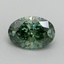 2.04 Ct. Fancy Vivid Pacific Green Oval Lab Grown Diamond
