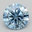 3.09 Ct. Fancy Vivid  Blue Round Lab Grown Diamond
