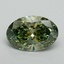 2.02 Ct. Fancy Vivid Green Oval Lab Grown Diamond