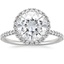 18K White Gold Waverly Halo Diamond Ring (1/2 ct. tw.), smalltop view