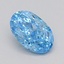 0.50 Ct. Fancy Vivid  Blue Oval Lab Grown Diamond