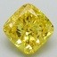 2.86 Ct. Fancy Vivid Yellow Cushion Lab Grown Diamond
