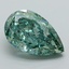 3.63 Ct. Fancy Vivid Green Pear Lab Grown Diamond