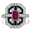 Art Deco Reproduction Ruby Vintage Ring