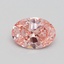 0.54 Ct. Fancy Intense Pink Oval Lab Grown Diamond