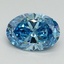2.06 Ct. Fancy Vivid Blue Oval Lab Grown Diamond