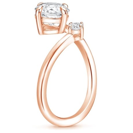 14K Rose Gold Alma Toi et Moi Diamond Ring