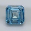 3.5 Ct. Fancy Vivid Malibu Blue Asscher Lab Grown Diamond