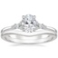 Platinum Nadia Diamond Ring with Petite Curved Wedding Ring