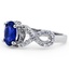 Sapphire Infinity Diamond Ring, smallside view