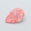 1.05 Ct. Fancy Vivid  Orange Pear Lab Grown Diamond