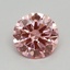 0.39 Ct. Fancy Vivid Pink Round Lab Grown Diamond