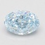 1.09 Ct. Fancy Vivid Blue Oval Lab Grown Diamond