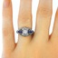 The Allegra Ring, smalltop view on a hand