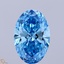 6.22 Ct. Fancy Vivid Blue Oval Lab Grown Diamond
