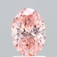1.31 Ct. Fancy Vivid Pink Oval Lab Grown Diamond