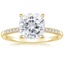 18K Yellow Gold Viviana One-Quarter Coverage Diamond Ring, smalltop view
