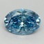 3.14 Ct. Fancy Vivid Blue Oval Lab Grown Diamond