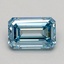 1.00 Ct. Fancy Intense Blue Emerald Lab Grown Diamond
