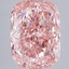 4.04 Ct. Fancy Vivid  Pink Cushion Lab Grown Diamond