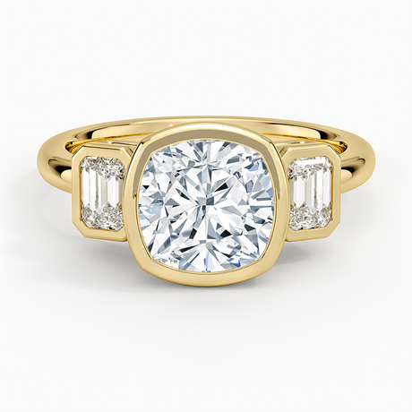 Rhiannon Bezel Three Stone Diamond Ring
