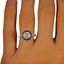 The Adette Ring, smallzoomed in top view on a hand
