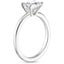 18K White Gold Horizontal Petite Comfort Fit Solitaire Ring, smallside view