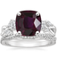 18K White Gold Three Stone Willow Diamond Ring (1/3 ct. tw.) with Petite Luxe Twisted Vine Diamond Ring (1/4 ct. tw.)