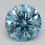 1.76 Ct. Fancy Vivid Blue Round Lab Grown Diamond