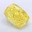 8.09 Ct. Fancy Vivid  Yellow Cushion Lab Grown Diamond