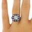 The Mia Ring, smalltop view on a hand
