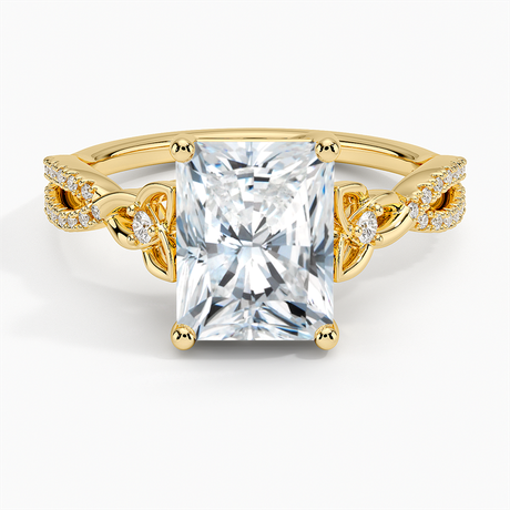 18K Yellow Gold Luxe Celtic Love Knot Diamond Ring