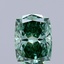 1.07 Ct. Fancy Vivid Green Cushion Lab Grown Diamond