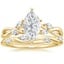 18K Yellow Gold Willow Diamond Ring (1/8 ct. tw.) with Winding Willow Diamond Ring (1/8 ct. tw.)