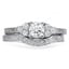 Contoured Delicate Antique Scroll Wedding Ring, smallside view