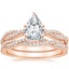 14K Rose Gold Petite Luxe Twisted Vine Bridal Set (1/2 ct. tw.)