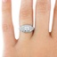 The Brigitte Ring, smalltop view on a hand