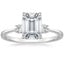 18K White Gold Petite Selene Three Stone Diamond Ring (1/10 ct. tw.), smalltop view